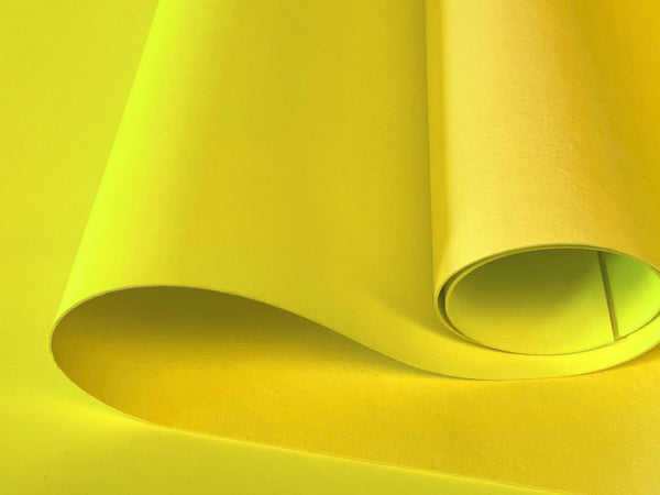 Neon Yellow Satin Vegan Leather