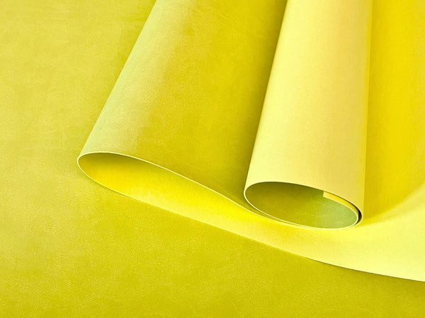 Soft Lemon Yellow Vegan Leather