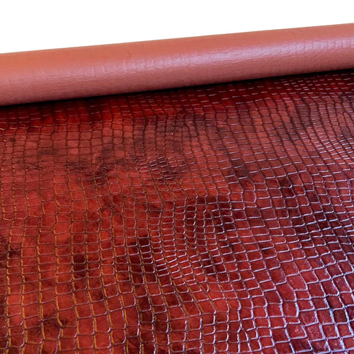 Brown Crocodile Vegan Leather — Dedalo