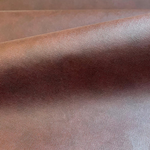 Brown Saffiano Vegan Leather