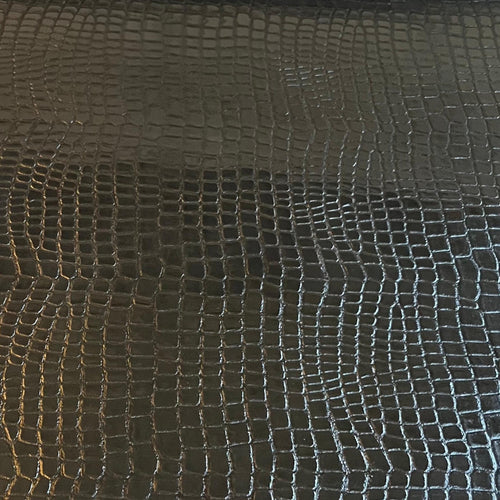 Black Crocodile Vegan Leather — Dedalo