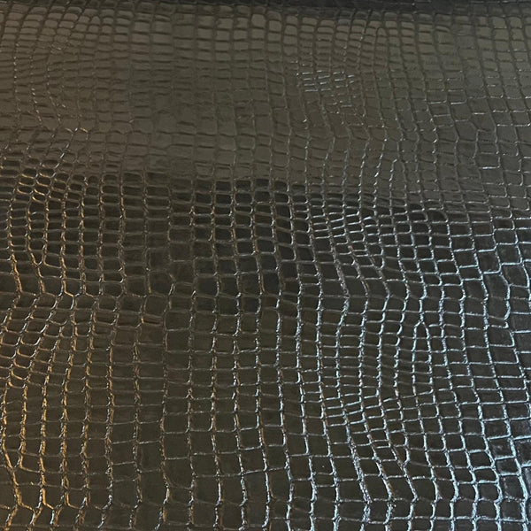 Black Crocodile Vegan Leather — Dedalo
