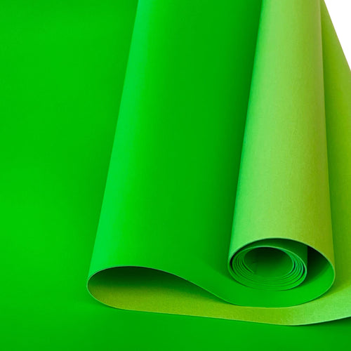 Fluorescent Lime Satin Vegan Leather
