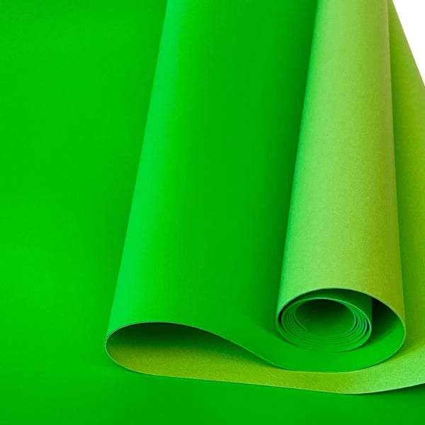 Fluorescent Lime Satin Vegan Leather