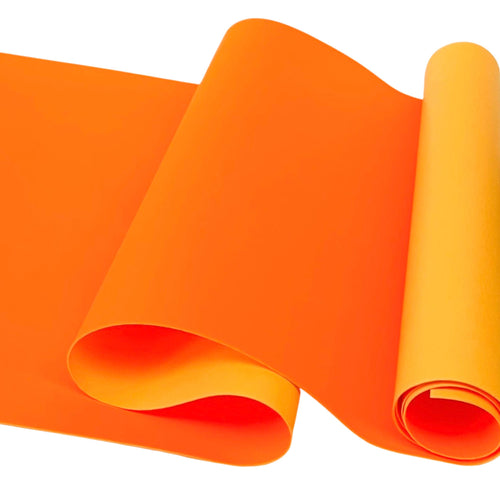 Neon Orange Satin Vegan Leather
