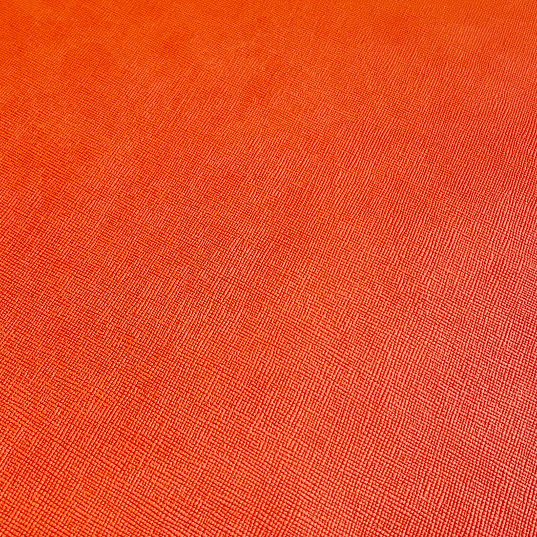 Orange Saffiano Vegan Leather