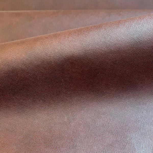 Brown Saffiano Vegan Leather