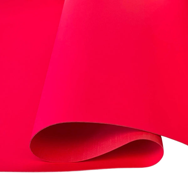 Fluorescent Fuchsia Satin Vegan Leather